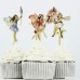 VWH 24 Pcs/bag Flower Fairy Girls Cupcake Toppers Party Picks Cake Decoration - B07FKCGBVS